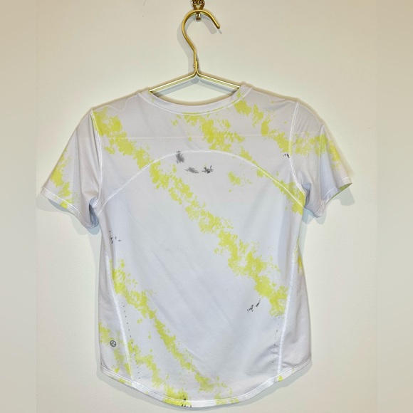 Lululemon High-Neck Running & Training T-Shirt Electric Lemon Multi - Size 4 - Picture 9 of 9